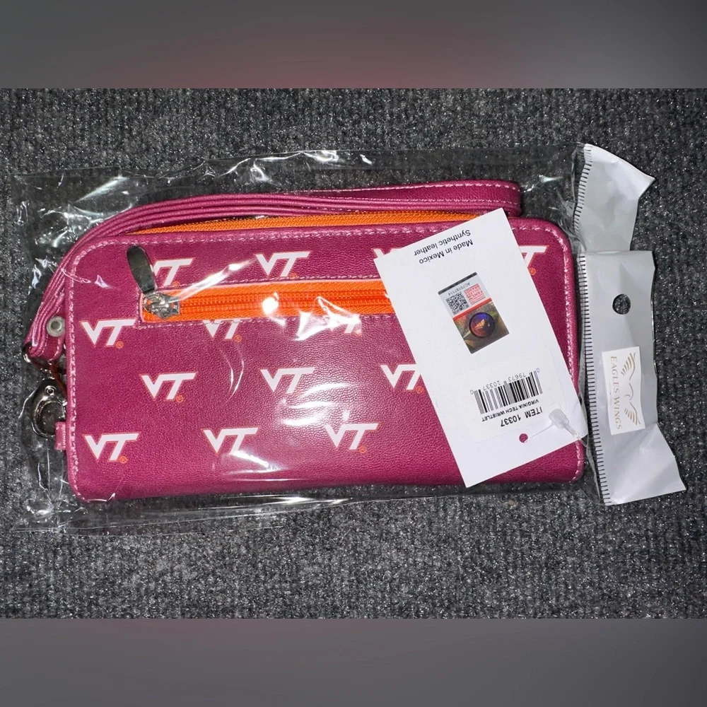 Virginia Tech Hokies Women's Zip-Around Wristlet Wallet - Picture 4 of 6